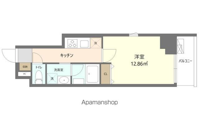 Ｒｅｆｒａｍｅ５　早稲田[1K/27.48m2]の間取図