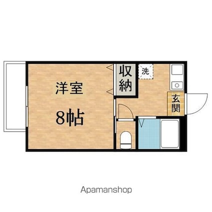 ときわハイツ２[1K/23.77m2]の間取図