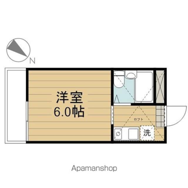 東京都立川市栄町２丁目[1K/14.85m2]の間取図