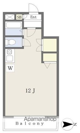 ＫＢコート土居田Ⅰ[1R/23.6m2]の間取図