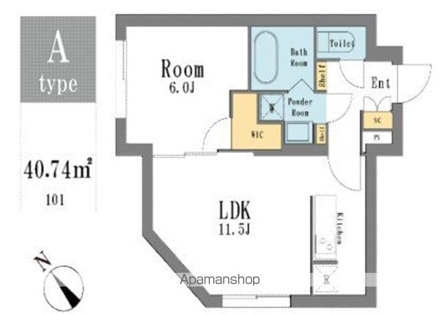 【杉並区荻窪のマンションの間取り】