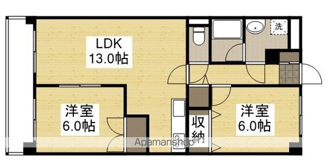 吉備線 総社駅 徒歩7分 3階建 築25年の間取り写真
