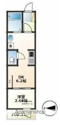 グランフォレ[1DK/20.08m2]の間取図