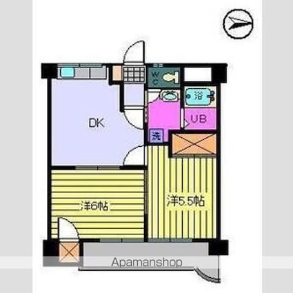 ノイシュロス久万ノ台[2DK/41.85m2]の間取図