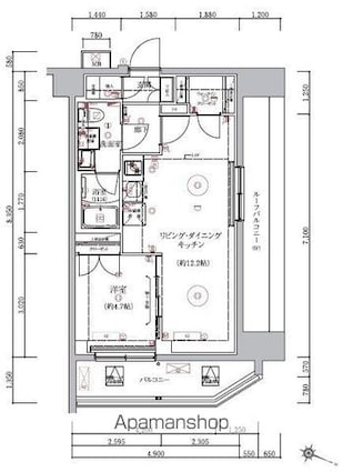 ベルシード板橋本町プレミアⅡ[1LDK/40.92m2]の間取図