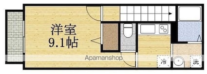 カーサコリーナ[1K/31.66m2]の間取図
