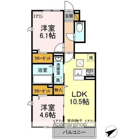 GRAND RISE TSUKUBA D棟の間取り写真