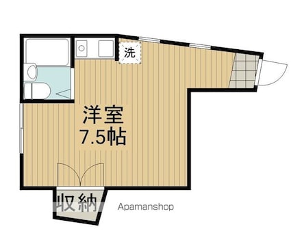 佐々木ビル[1R/16.1m2]の間取図