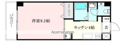 ブラウンハイム朝生田[1K/30.19m2]の間取図