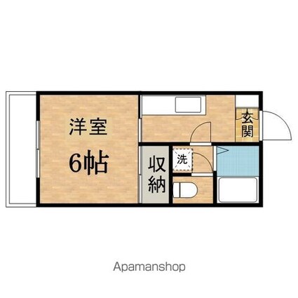 サンクレスト[1K/23.1m2]の間取図