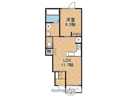 Ｆｉｏｔｔｏ（フィオット）[1LDK/47.2m2]の間取図
