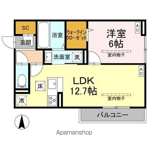 GRAND DーROOM里山辺の間取り写真