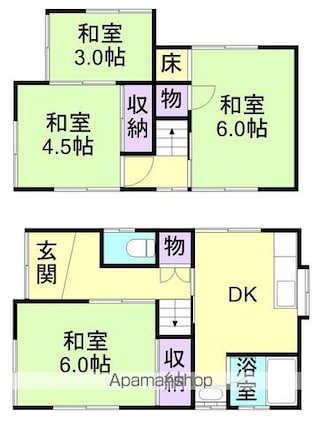 園部戸建（１１５４－９）[4DK/60.75m2]の間取図