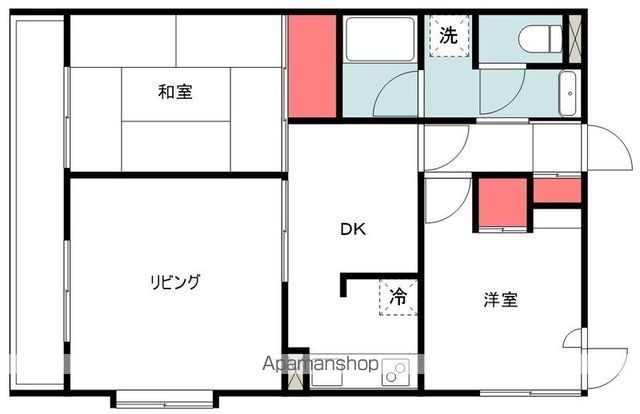 昭島市緑町のマンションの間取り