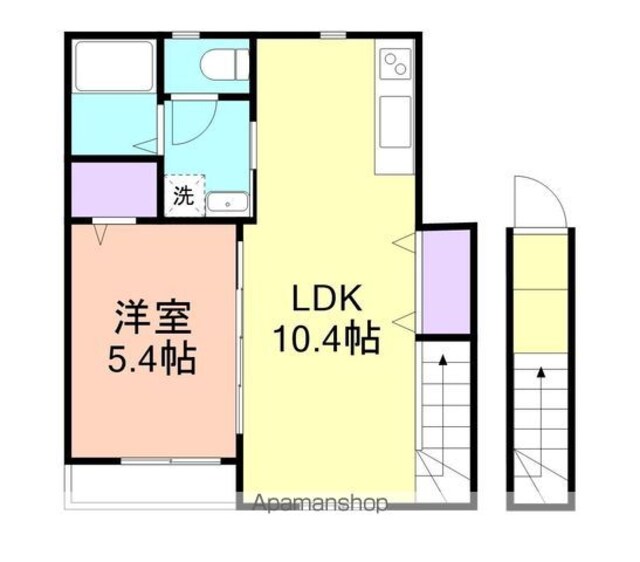 ＴＪ重根[1LDK/43.68m2]の間取図