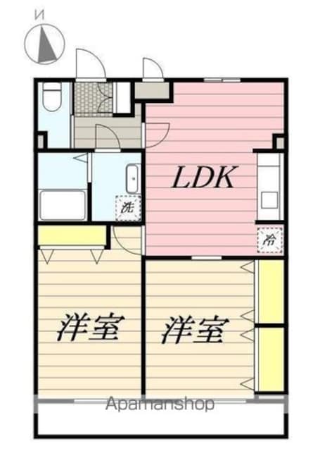 カーサ武蔵野フォレスト[2LDK/50.21m2]の間取図