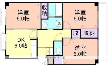和歌山県和歌山市楠見中[3DK/63.28m2]の間取図