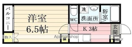 メゾンエスポワール堤町[1K/22.16m2]の間取図