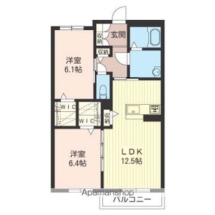 ビアンカ[2LDK/60.5m2]の間取図