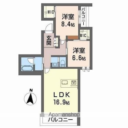 シャーメゾン小栗[2LDK/76.53m2]の間取図