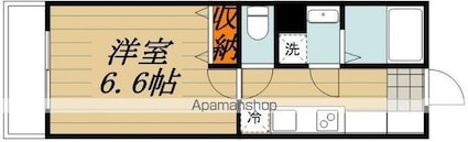 東京都世田谷区給田３丁目[1K/23.51m2]の間取図