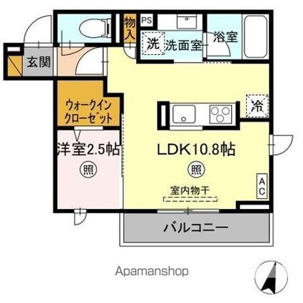 プラデーラ[1LDK/33.95m2]の間取図