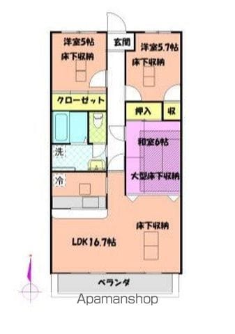 ルネス・Sの間取り写真