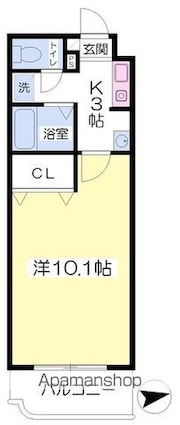 ミッキーロイヤル道後[1K/28.16m2]の間取図