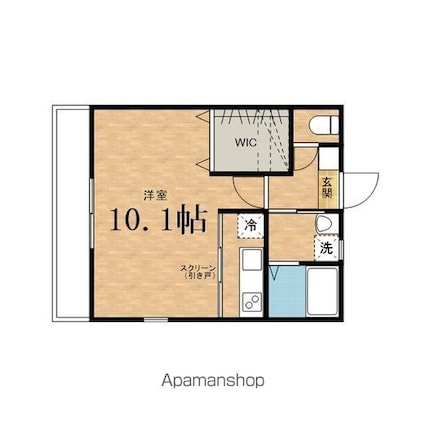 フォルトゥーナ[1K/31.88m2]の間取図