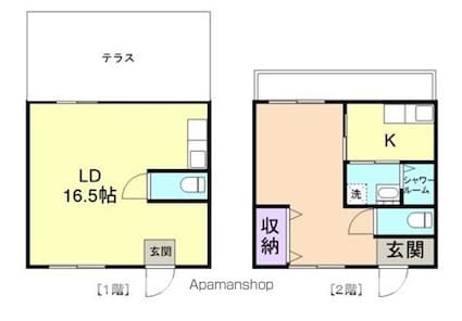 西庄８１１戸建[2LDK/58.32m2]の間取図