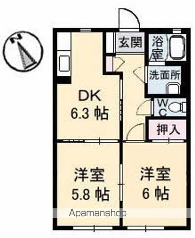 ハイツ安倍21Iの間取り写真