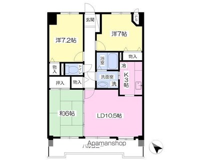 ＡＣＴＹ梅本Ⅱ[3LDK/75.7m2]の間取図