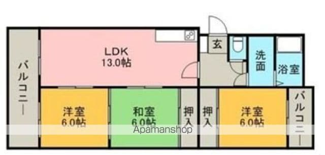 【福岡市東区土井のマンションの間取り】