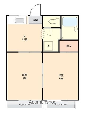 コーポ谷原の間取り写真