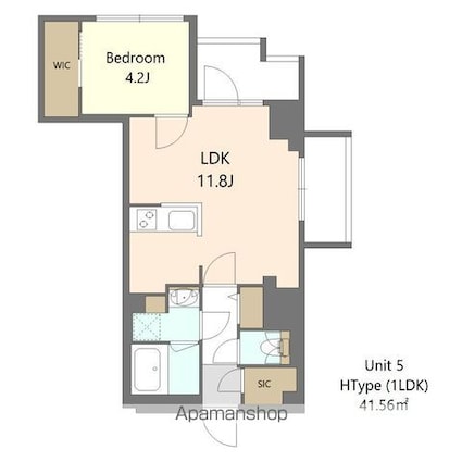 Ｓ－ＲＥＳＩＤＥＮＣＥ高島平ａｓｏｌｅａ[1LDK/41.56m2]の間取図