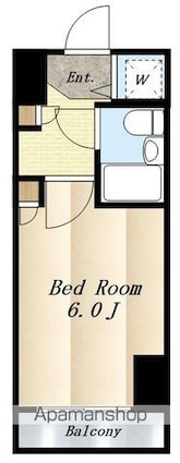 東京都三鷹市下連雀３丁目[1K/17.82m2]の間取図