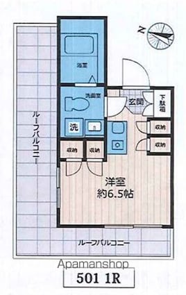 東京都世田谷区北沢１丁目[1R/17.22m2]の間取図