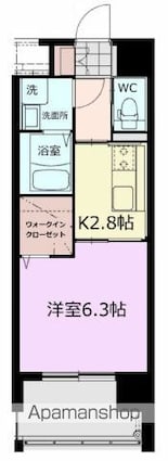 Ｃａｌｉｆｏｒｎｉａ　ＡＰＴ[1K/27.06m2]の間取図