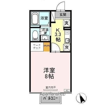 Ｔｏｇｅｔｈｅｒ[1K/26.71m2]の間取図