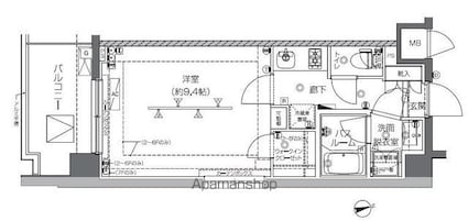 ＺＯＯＭ中野[1K/29.22m2]の間取図