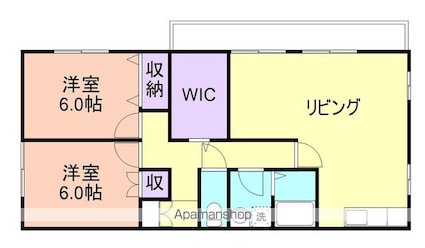 和歌山県和歌山市吹上４丁目[2LDK/75.3m2]の間取図