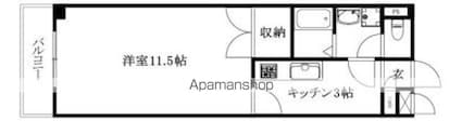 グリーンハイツ姫原[1K/32.91m2]の間取図