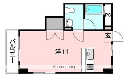 チフネマンションＮｏ．５[1R/25.18m2]の間取図