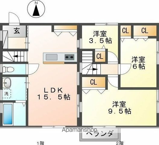 リーブルファイン則武 2号棟の間取り写真