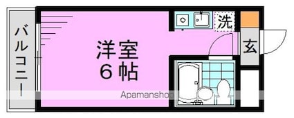東京都杉並区阿佐谷南１丁目[1R/16m2]の間取図