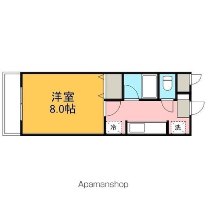 ブレインマンションササキ[1K/25m2]の間取図