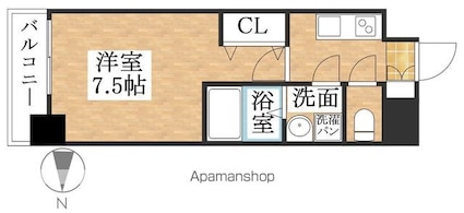 Ｓ－ＲＥＳＩＤＥＮＣＥ庄内通駅前ｃｕｒｅｒｅ[1K/25.23m2]の間取図