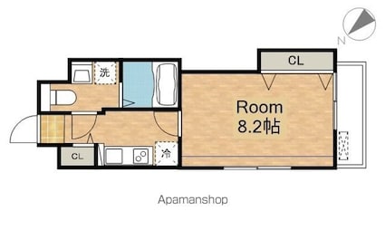 ファルカ[1K/27.52m2]の間取図