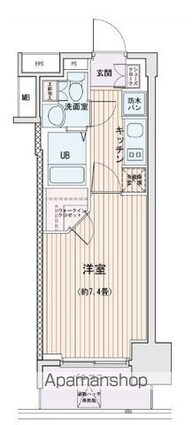 エスティメゾン錦糸町Ⅱ[1K/23.59m2]の間取図