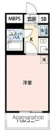 東京都杉並区井草２丁目[1K/16.2m2]の間取図